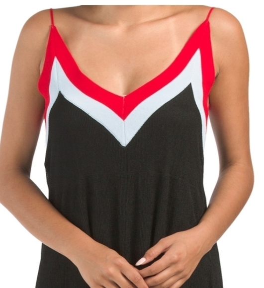 CATHERINE Malandrino V Neck and V Back Pleated Dress - Picture 2 of 14